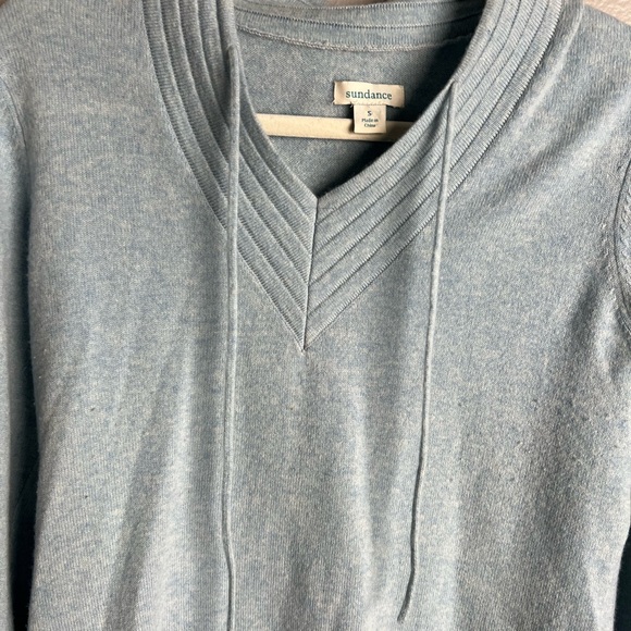 Sundance 100% Cashmere Beautiful Blue Sweater- Small - Picture 2 of 8